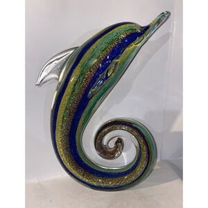 Murano Glass Dolphin Sculpture